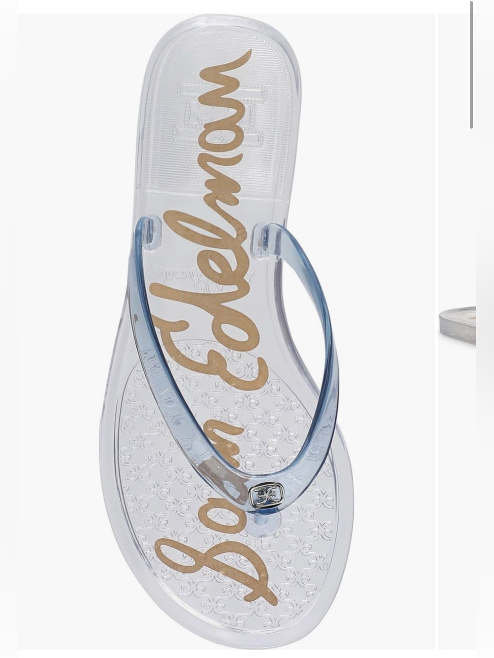 Sam Edelman Dean Flip Flops in Clear Blue